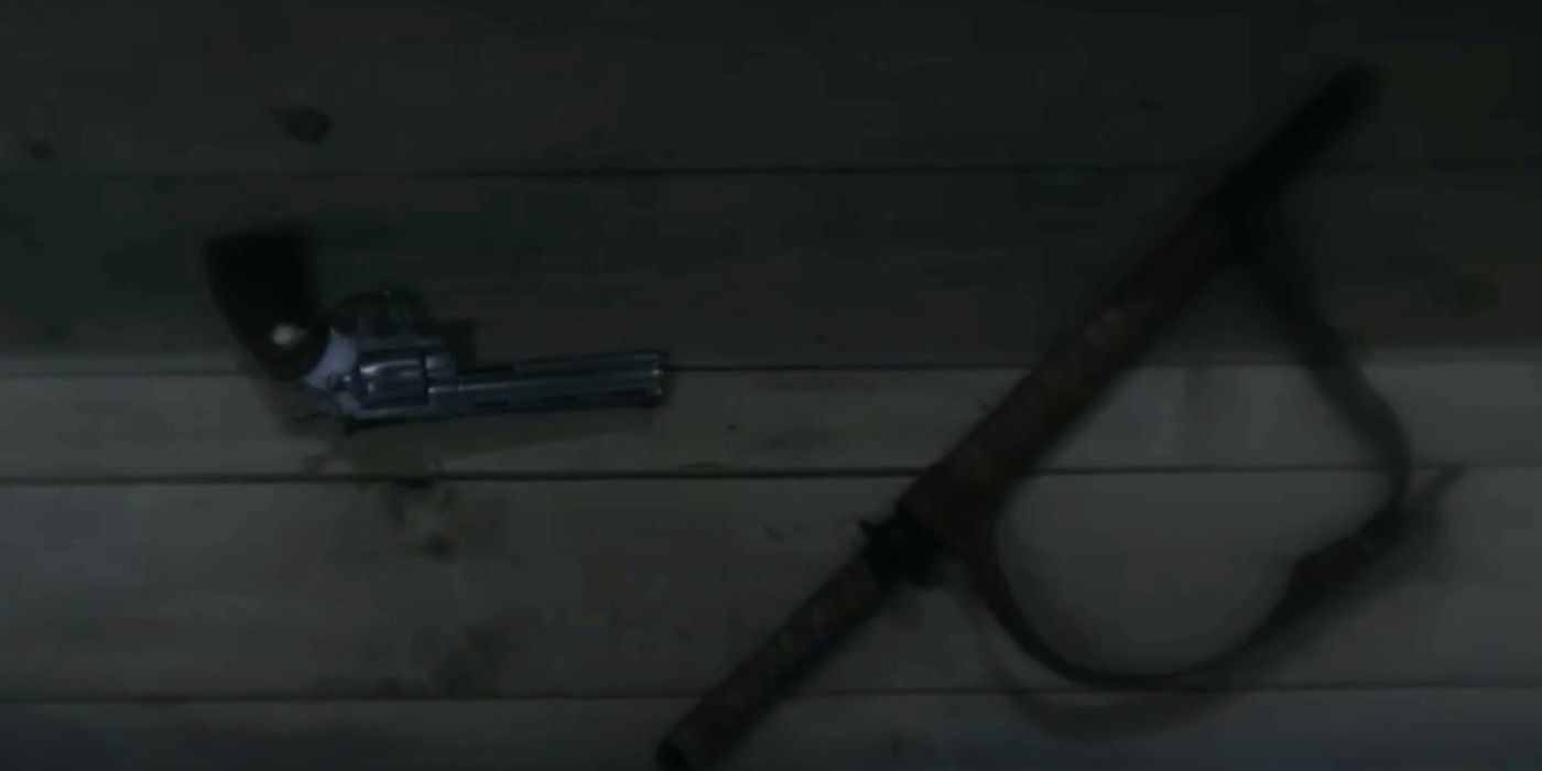 Rick gun and Judith sword in Walking Dead