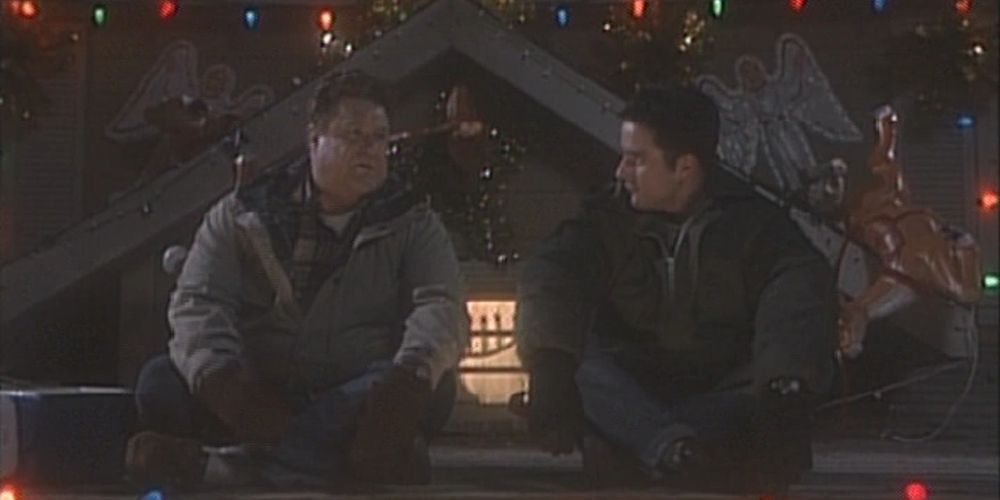Dan dan Mark berbicara di atap di Roseanne