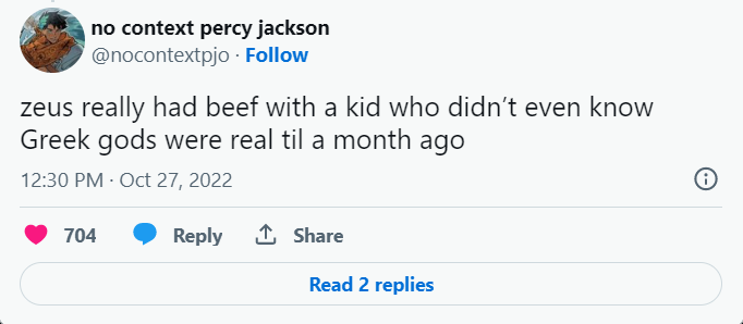 Tweet tentang Percy Jackson
