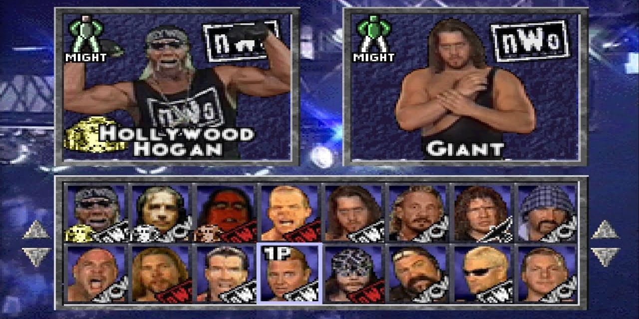 Select screen of WCW NWO Thunder 