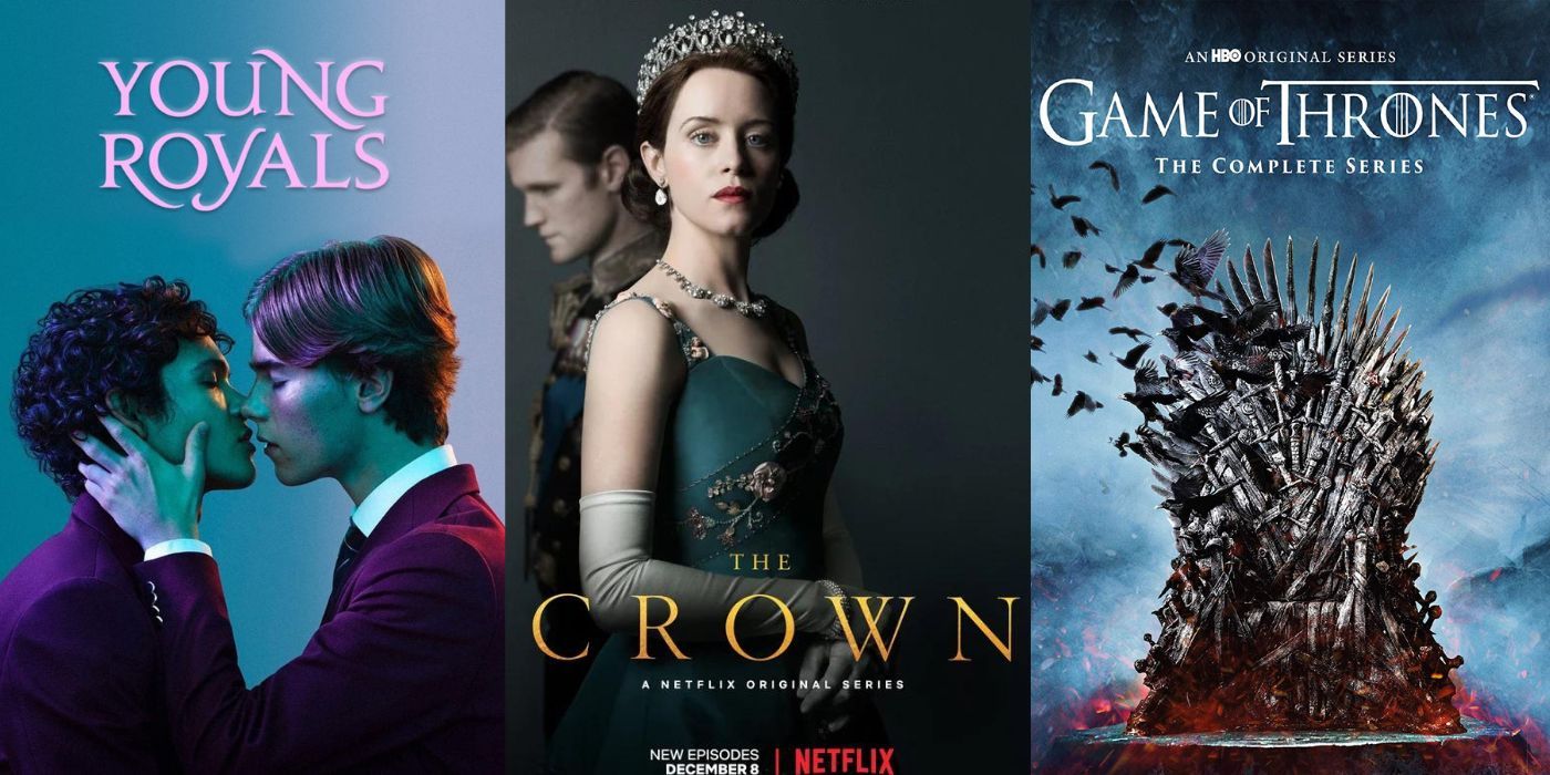 Split Image: Young Royals, The Crown, and Game of Thrones posters
