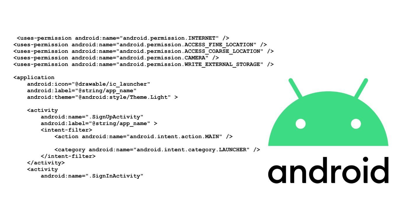 Side by side image of Android logo and user error code