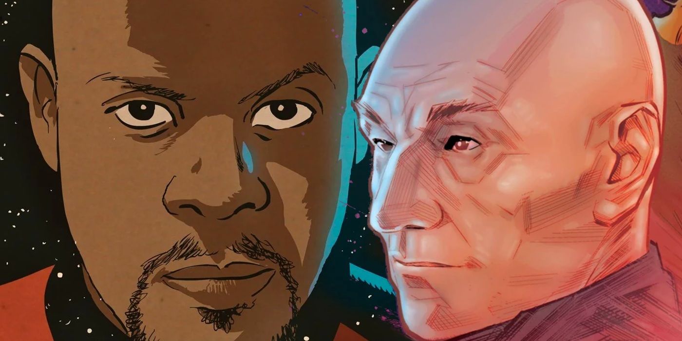 Sisko e Picard nos quadrinhos de Star Trek da IDW