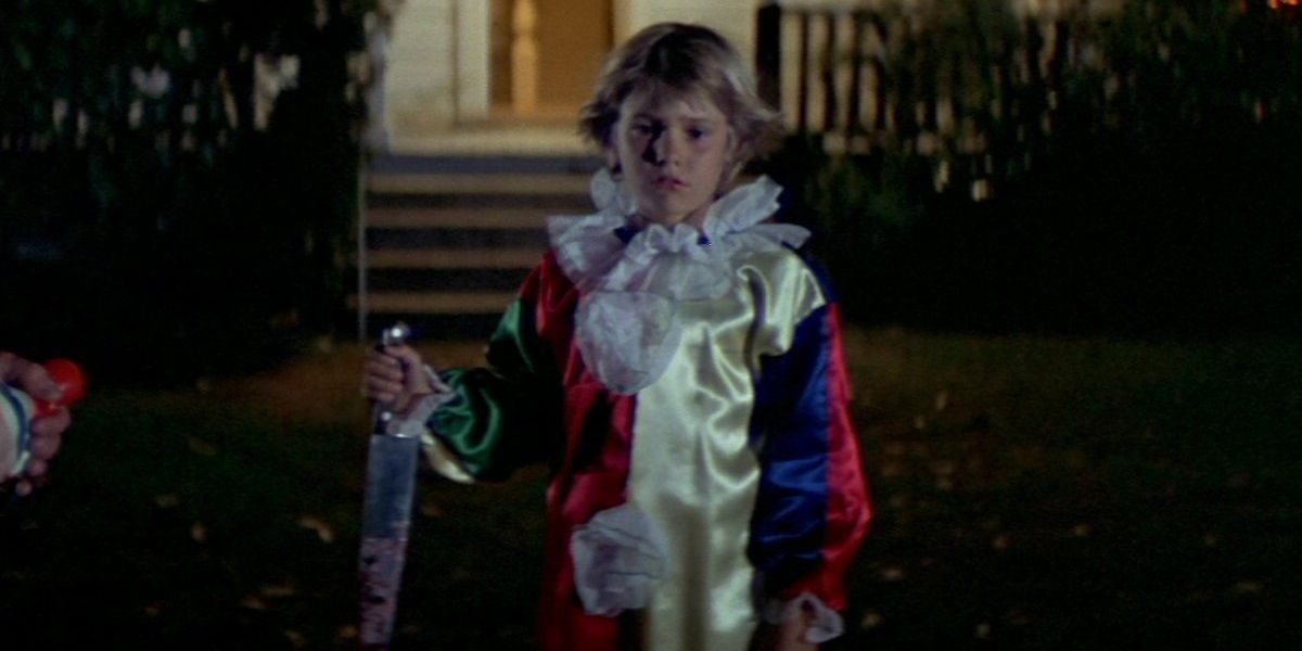 Six-year-old Michael with a knife on Halloween