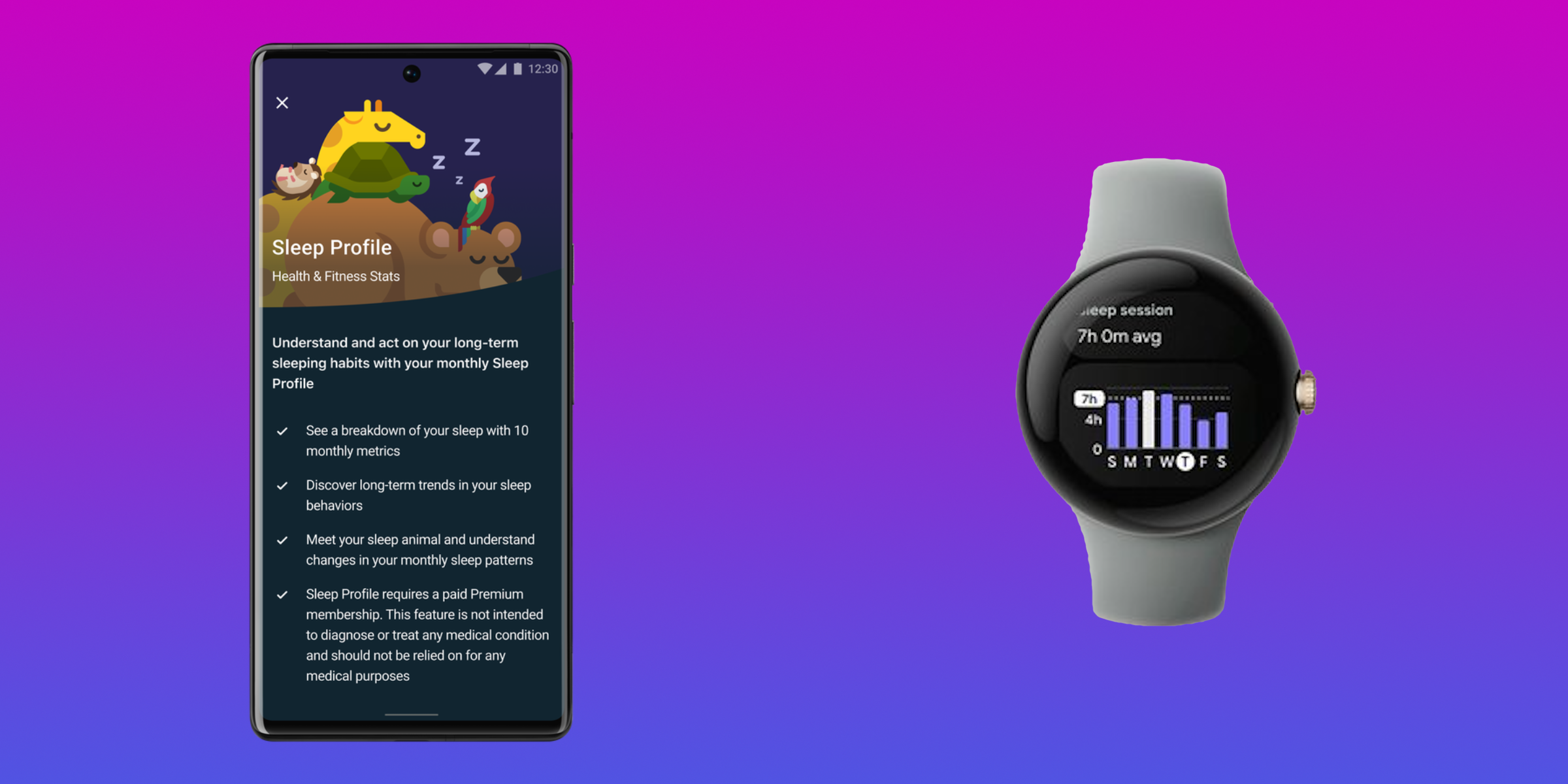 Fitbit Sleep Profile on the Pixel Watch.