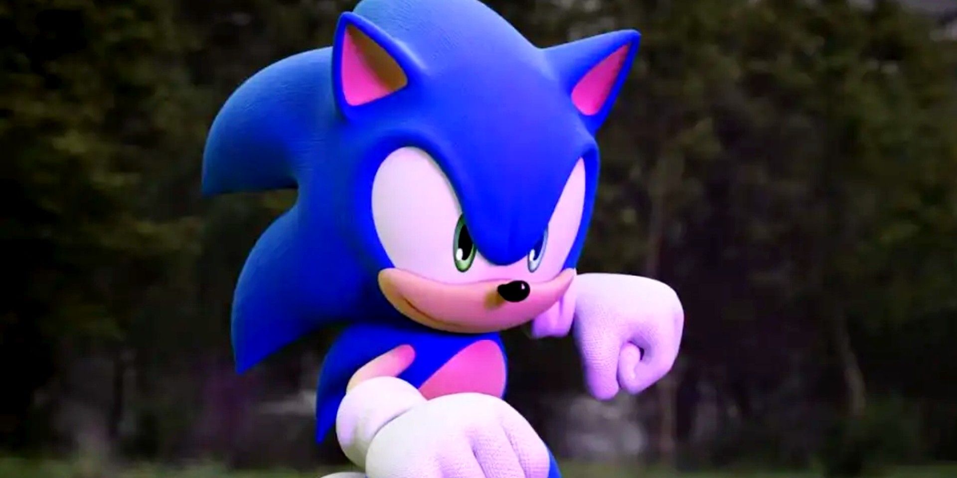 Sonic in Combat Position in Sonic Frontiers