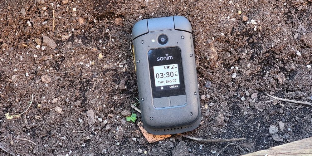 A SonimXP3 Plus phone is seen on the ground