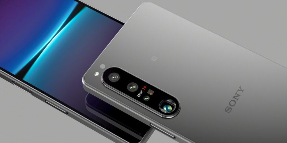 Um telefone Sony Xperia 1 IV é mostrado