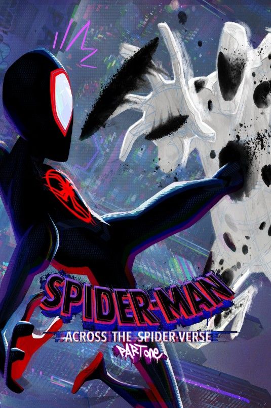 Spider-Man à travers l'affiche personnalisée Spider Verse Part One