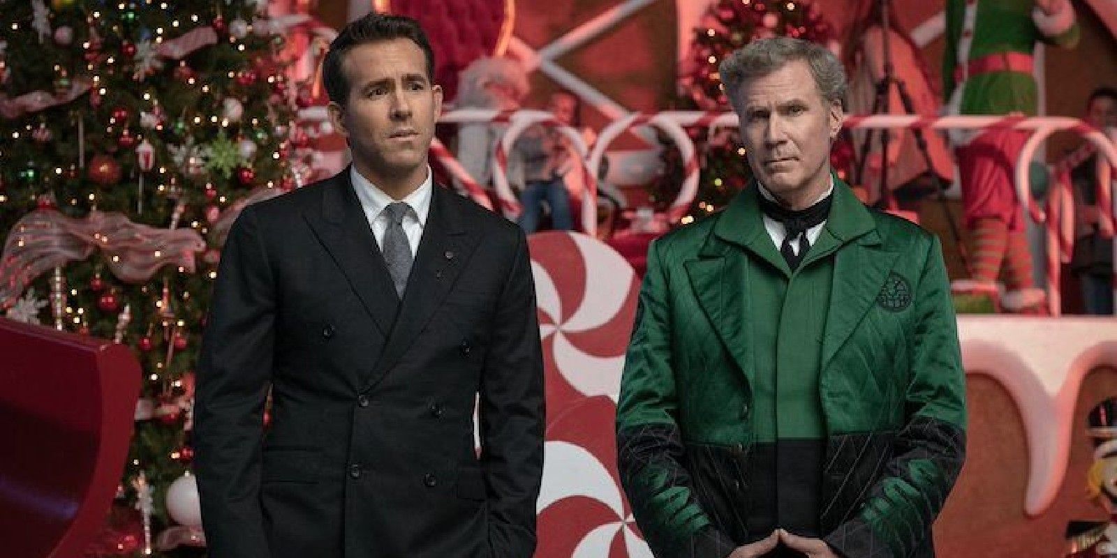 Will Ferrell and Ryan Reynolds in Spirited.