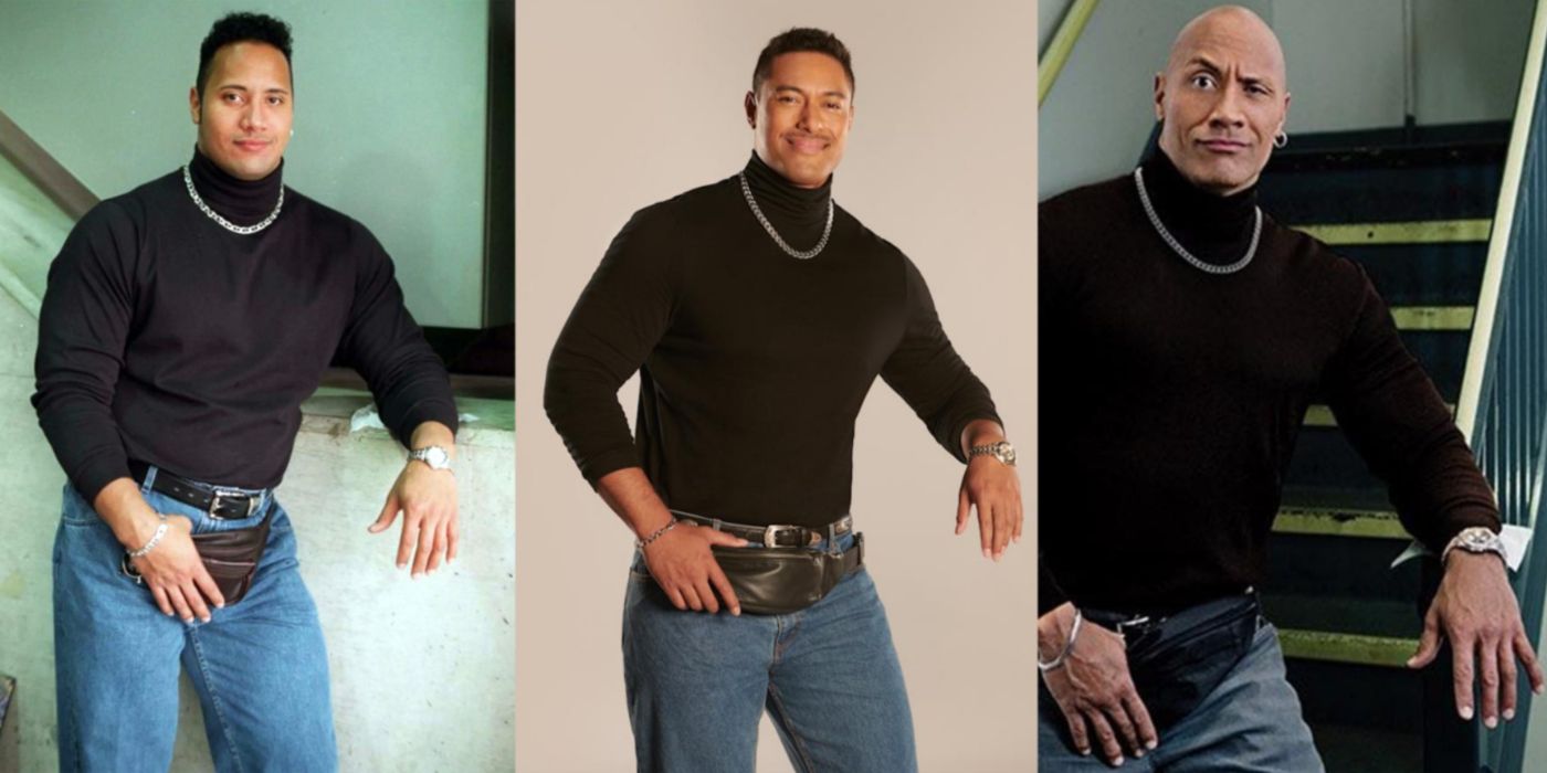 Dwayne The Rock Johnson camiseta masculina, sobrancelha levantar