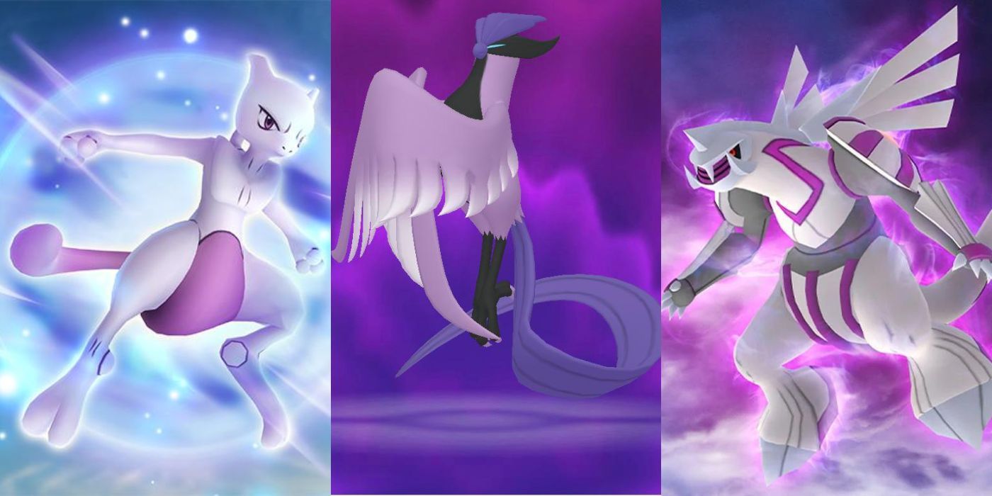 Split featured image of pokemon go legendaries