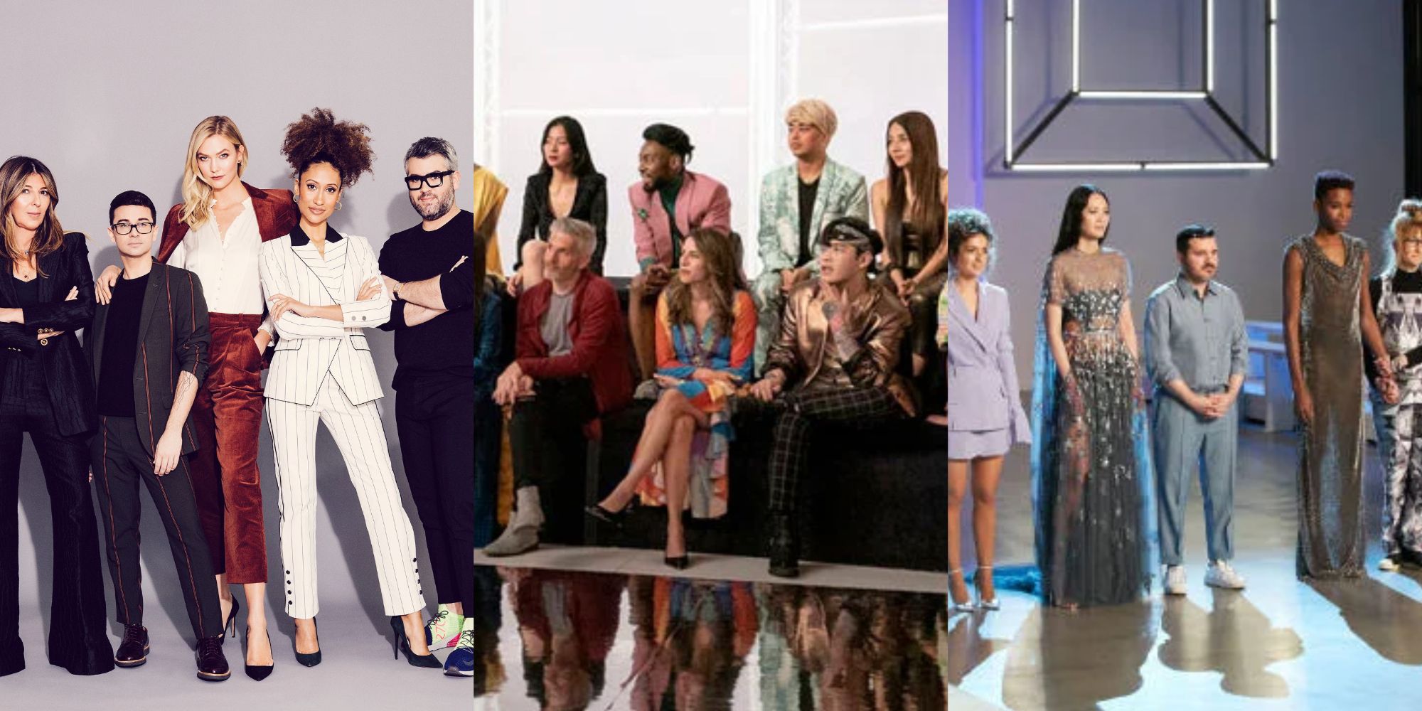 Gambar terpisah dari fitur pemeran dan juri Project Runway