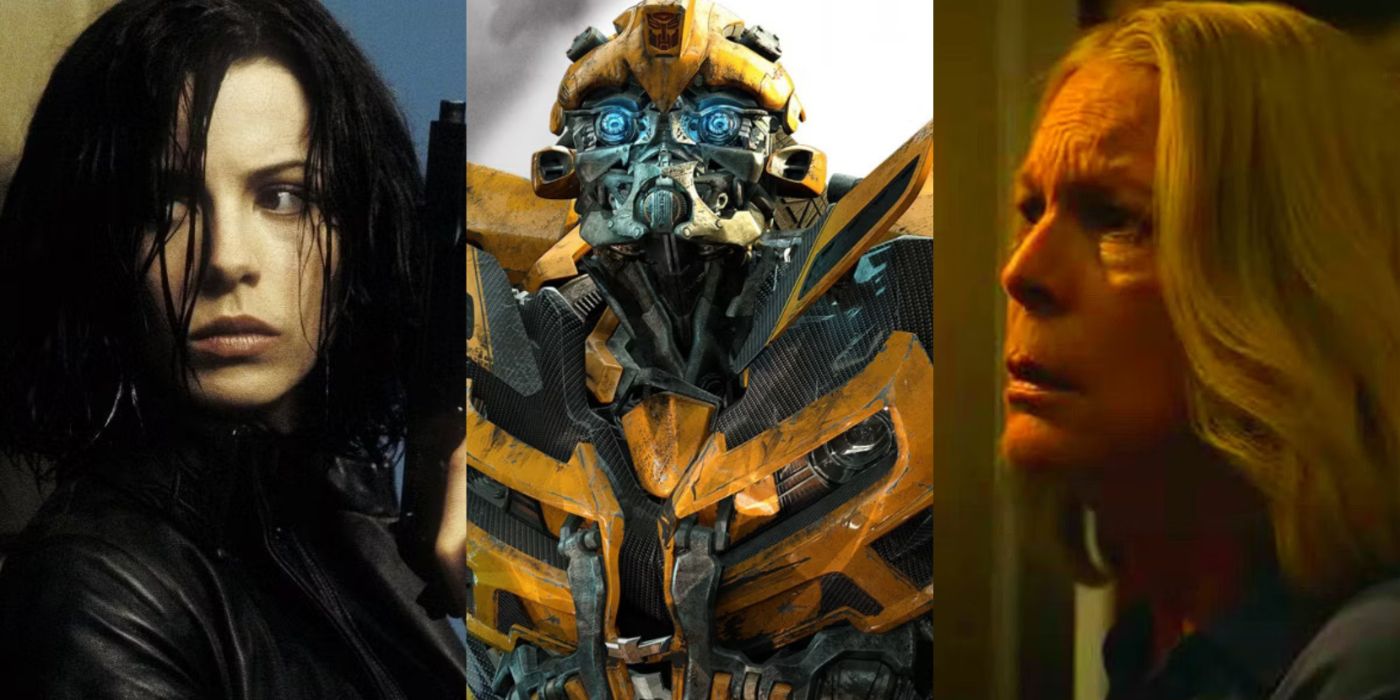 Split image of Underworld, Transformers, and Halloween Ends