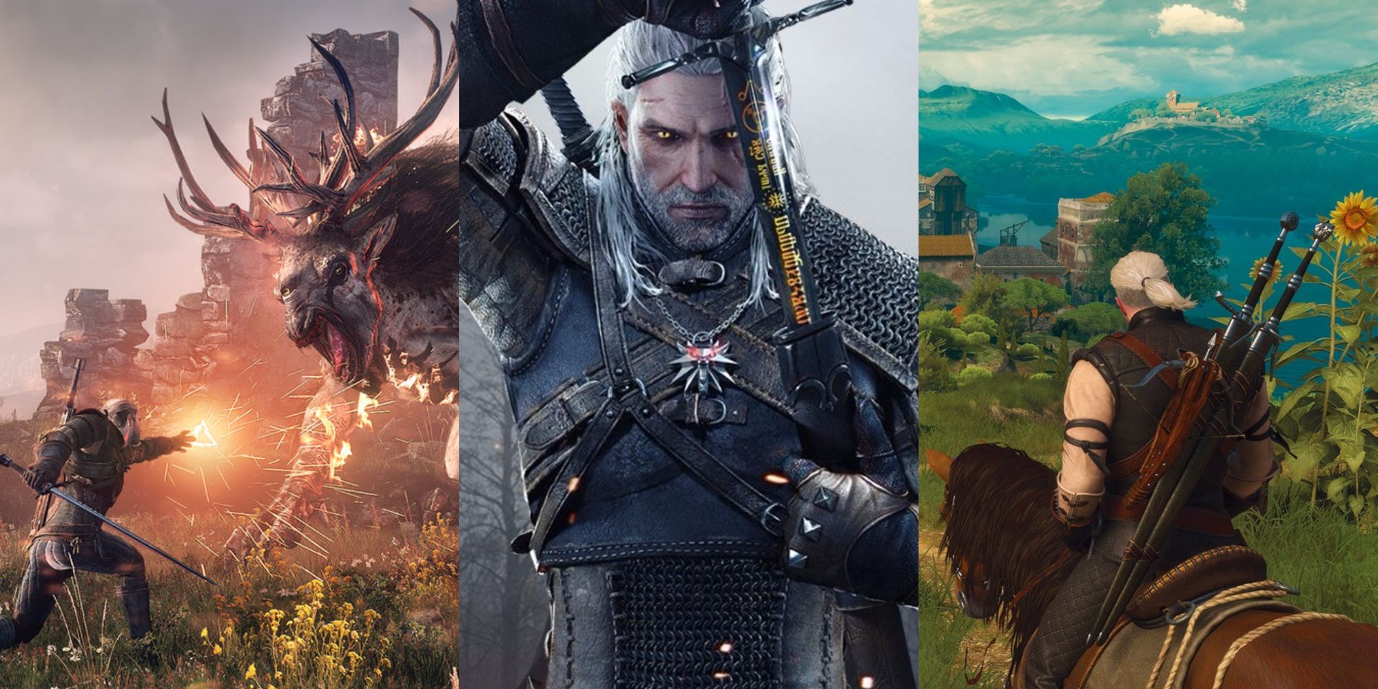 Split image of the Witcher 3 feature