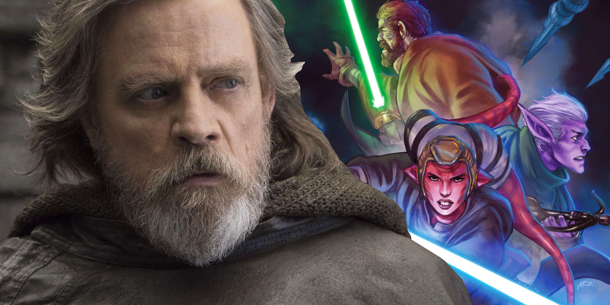 Luke Skywalker and High Republic Jedi in Star Wars