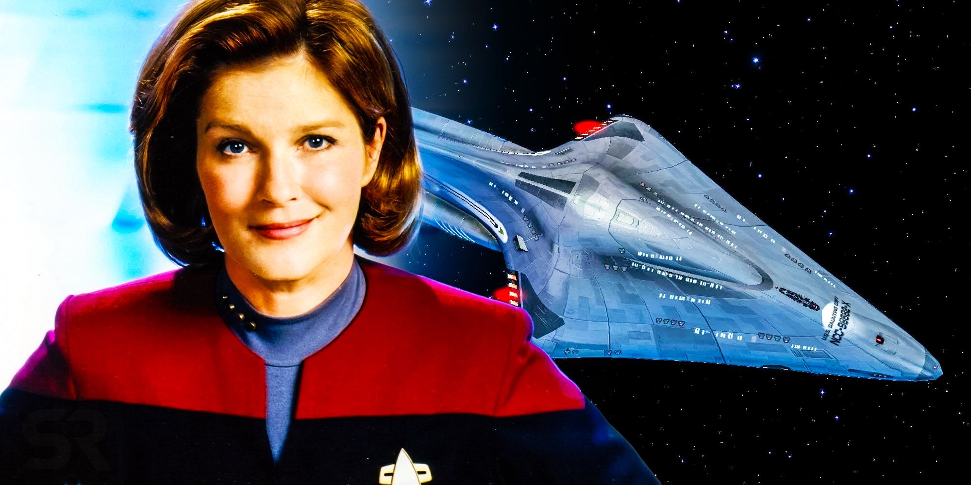 Star trek voyager USS Dauntless Captain Janeway