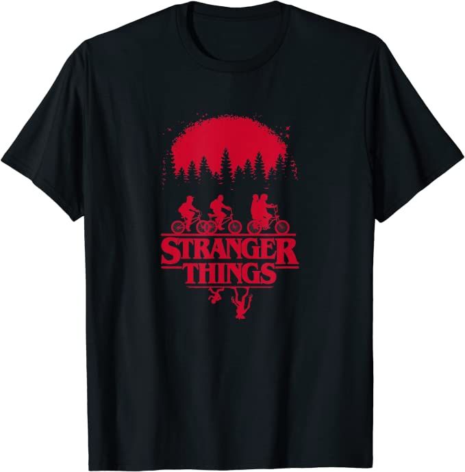 Stranger Things Group Shot Bike Ride T-Shirt (1)