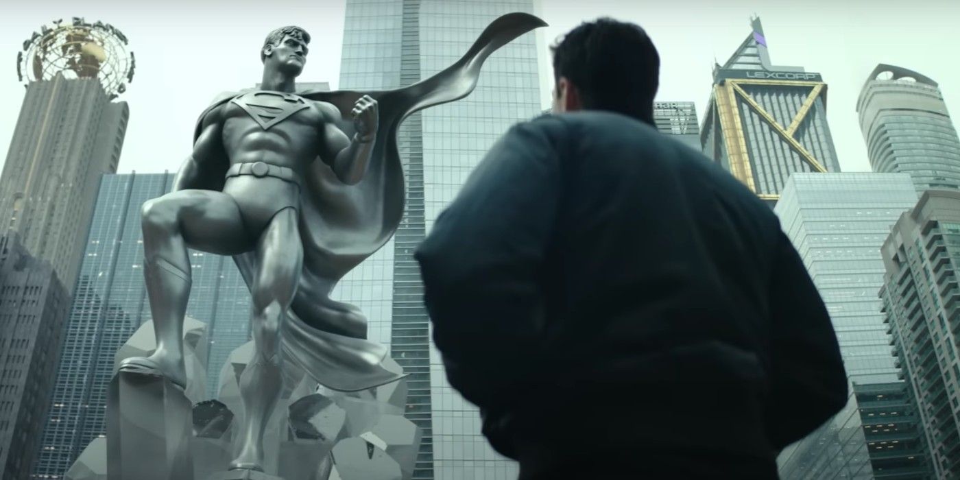 Superman statue in Titans