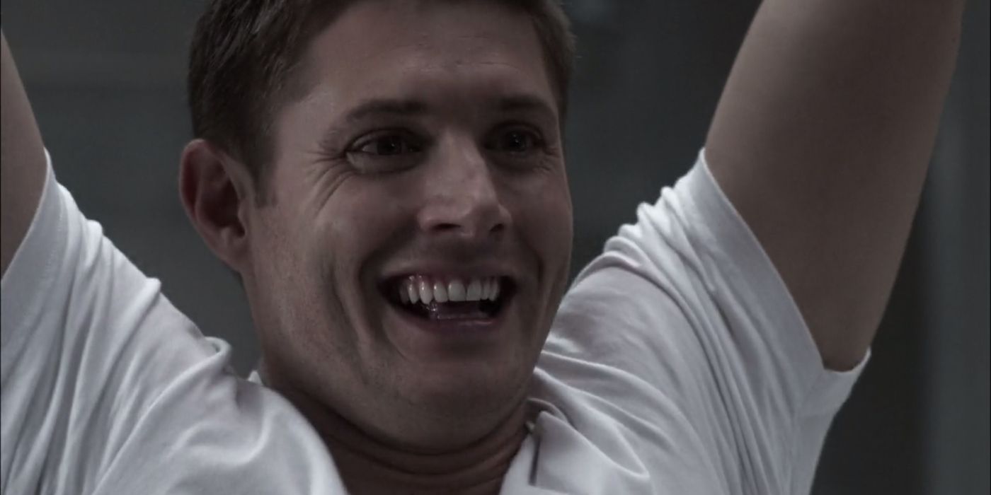 Sam cheering in Sam, Interrupted episode of Supernatural