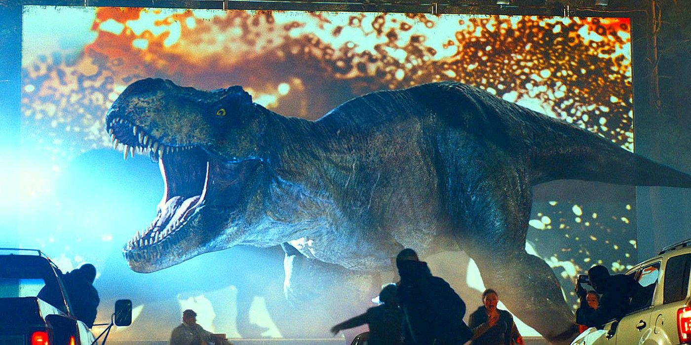 T Rex attacks in Jurassic World Dominion