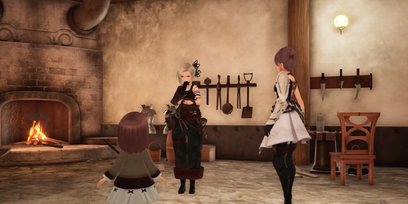 Talking to the Smithy in Harvestella