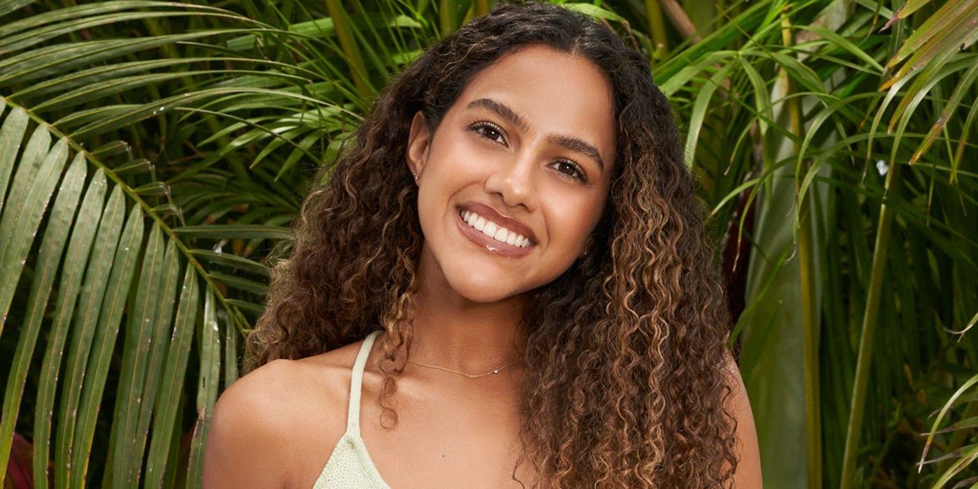 Teddi Wright on Bachelor in Paradise smiling amid palm trees