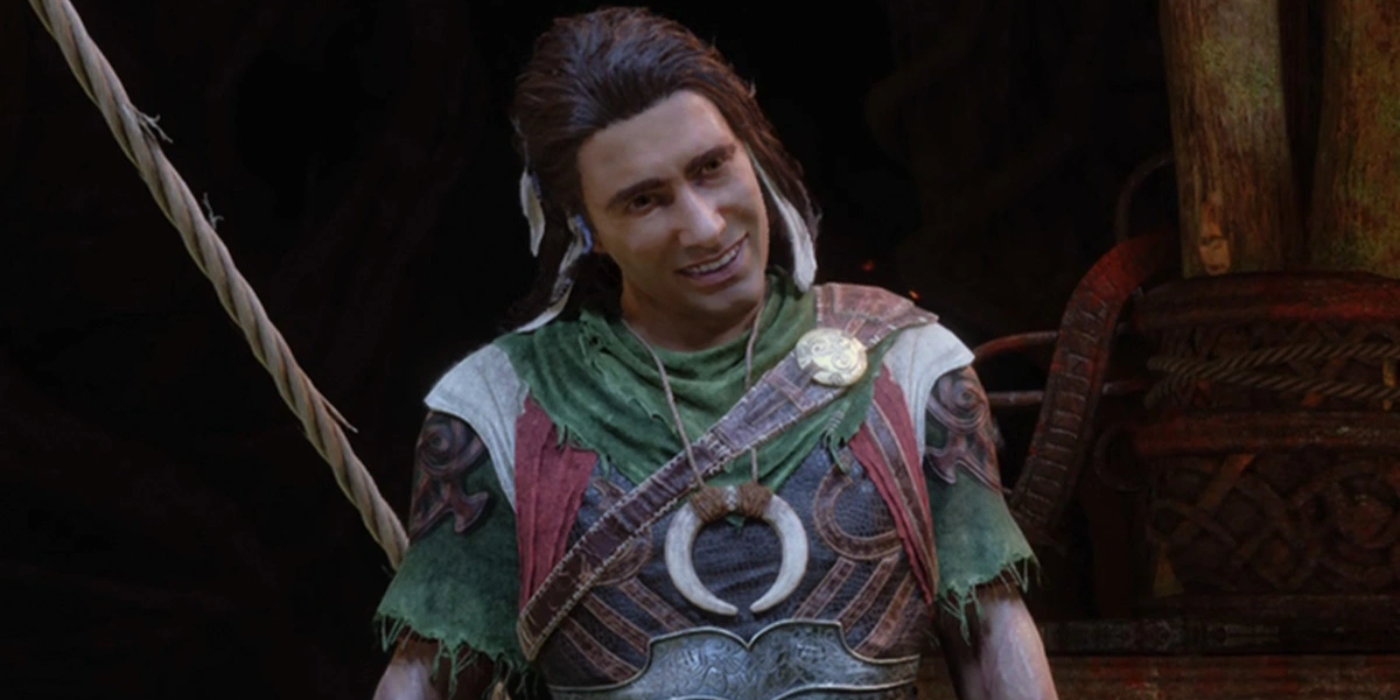 God of War Ragnarok Freyr smiling mischeviously