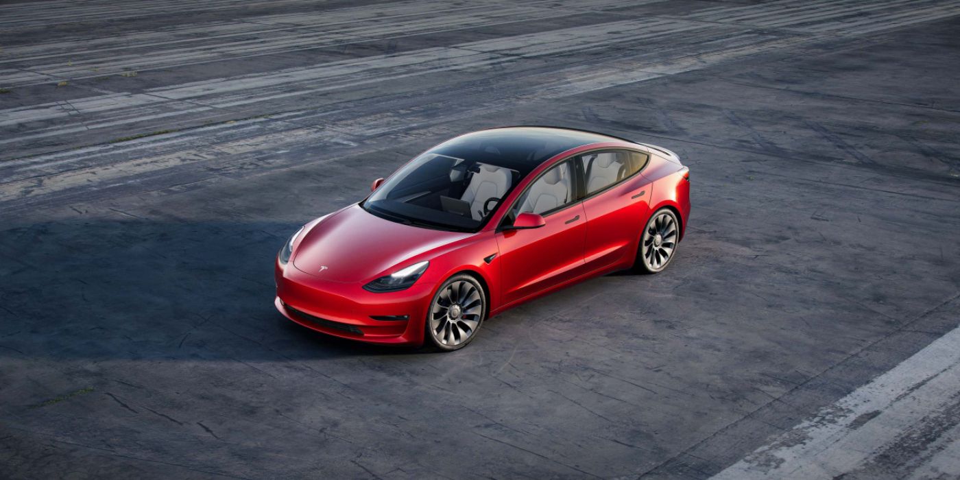 Tesla Model 3 red