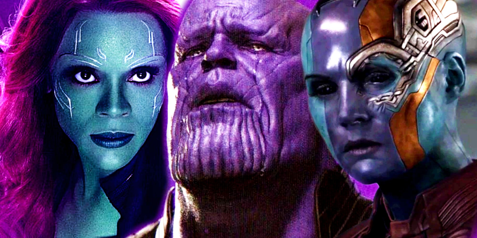 Thanos, Gamora, and Nebula in the MCU