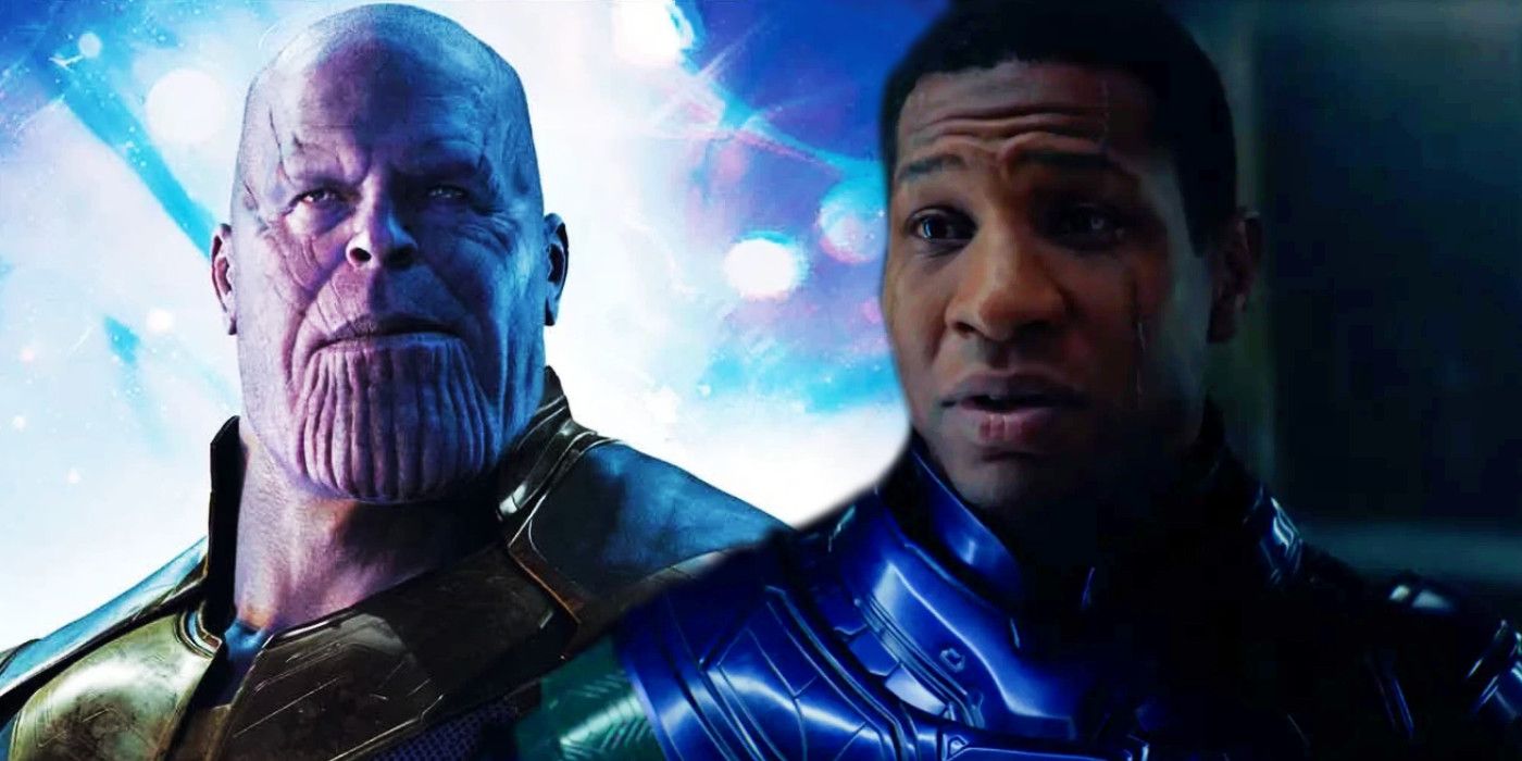 Thanos and Jothan Majors as Kang the Conqueror, MCU Villains Ant-Man and the Wasp: Quantumania