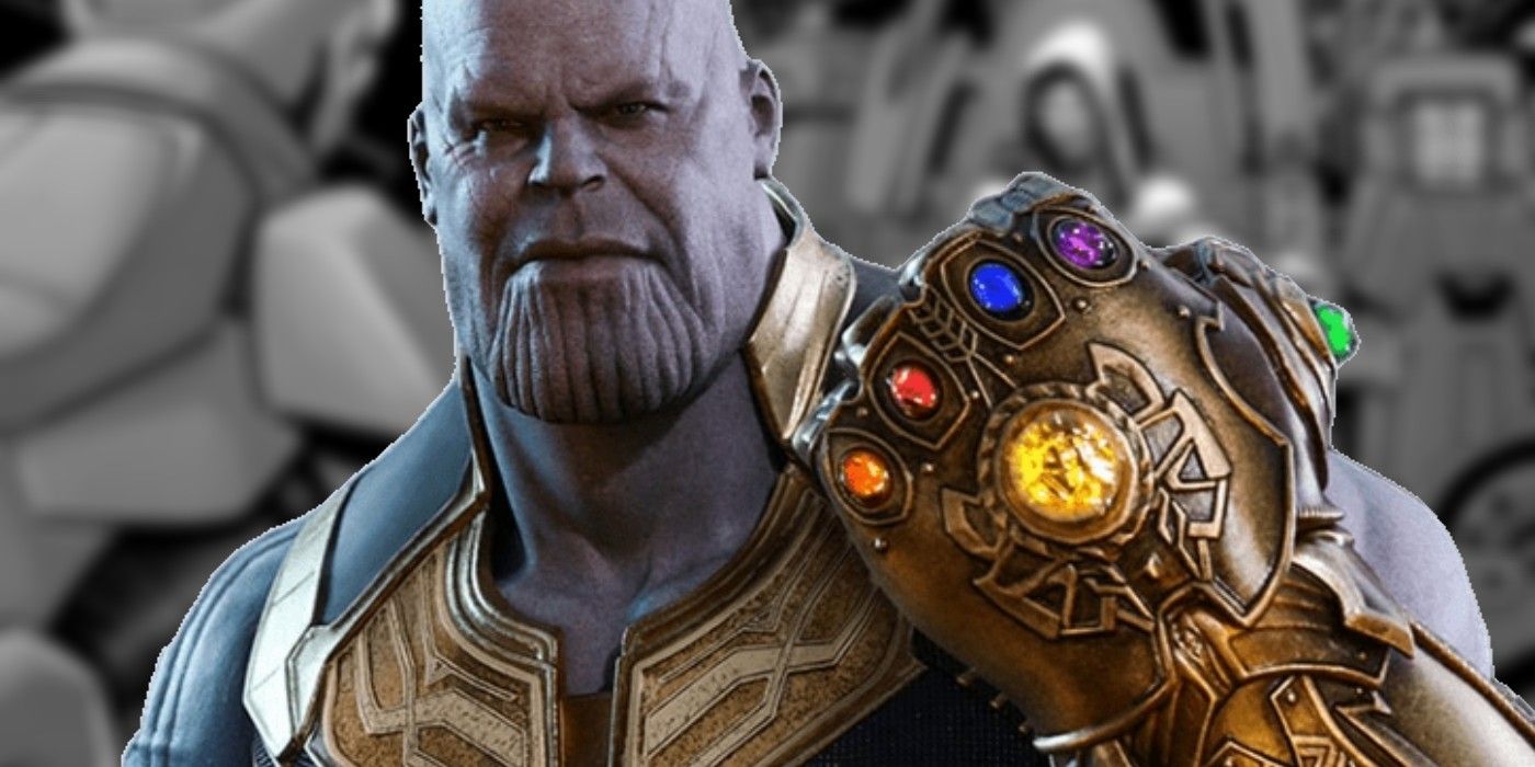 Thanos segurando sua manopla no MCU