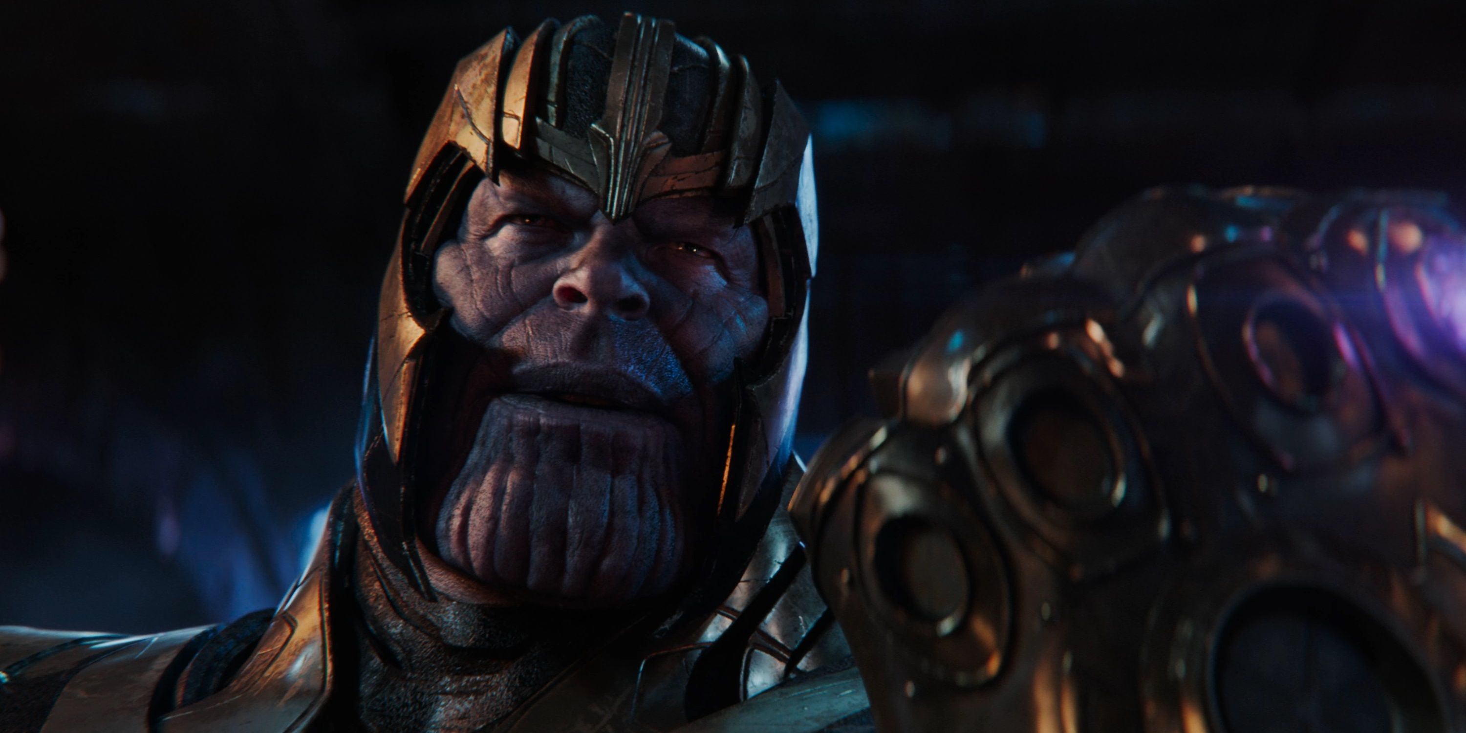 Thanos com a Manopla do Infinito em Avengers Infinity War