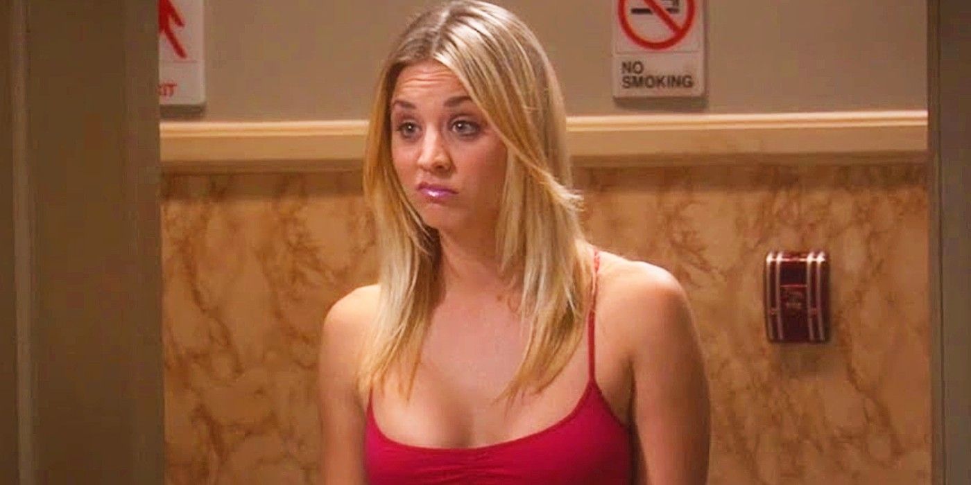 Penny smirking in The Big Bang Theory