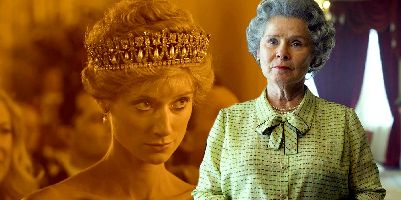 Diana and Queen Elizabeth II in The Crown Season 5
