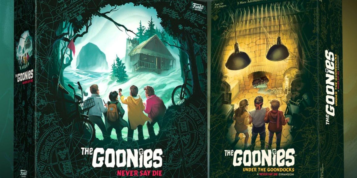 The Goonies Never Say Die e seu pacote de expansão aparecem em uma imagem promocional