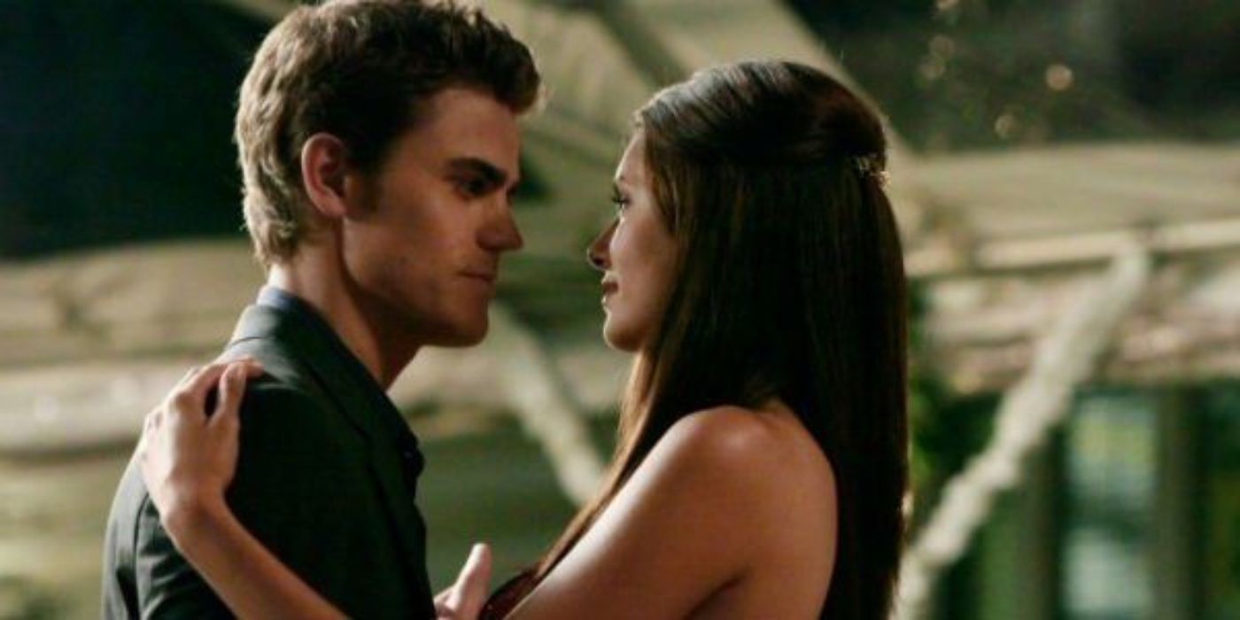 Stefan and Elena dancing on The Vampire Diaries