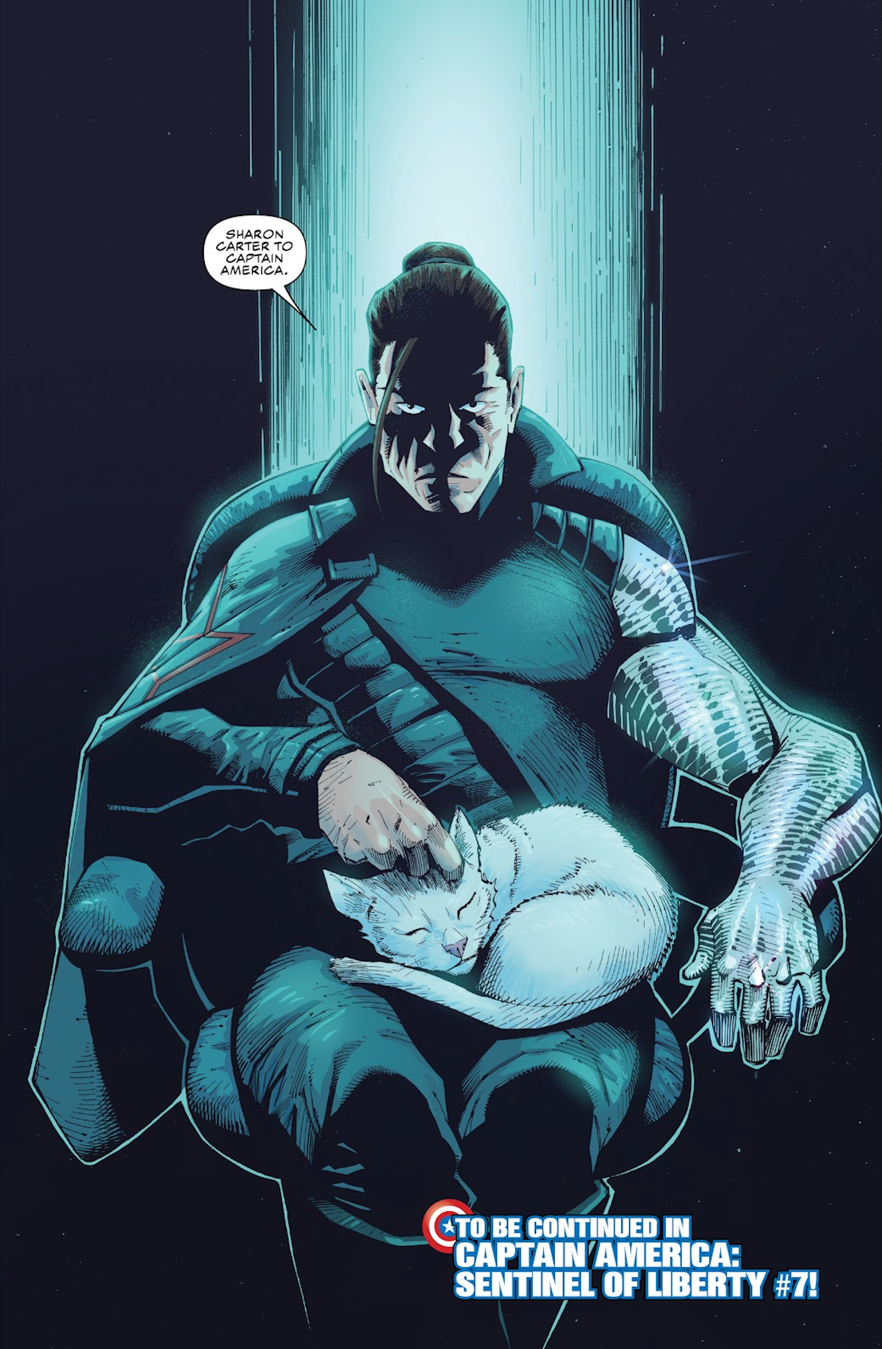 The Winter Soldier has a cat like Doctor Evil