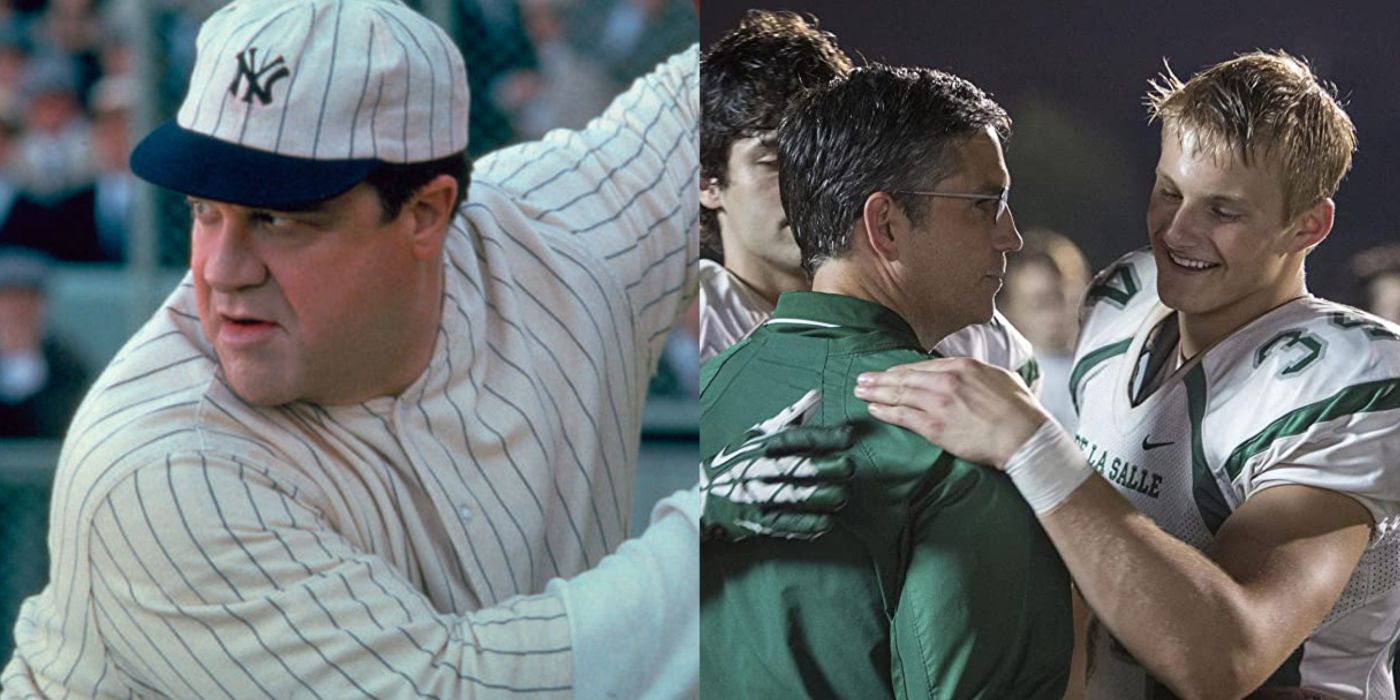 Shared image showing scenes from some of the worst sports movies based on true stories, according to Reddit