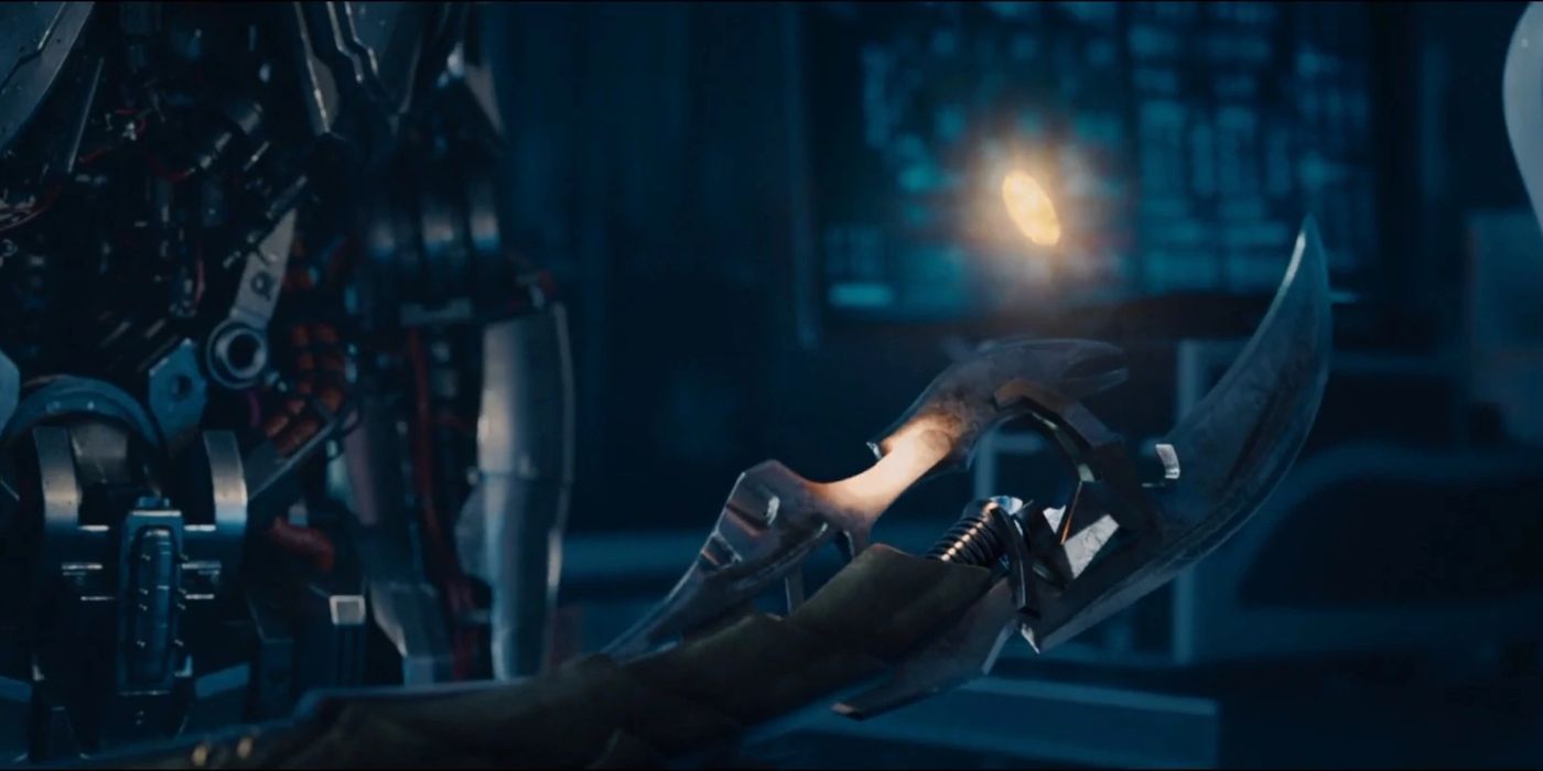 Ultron reveals the Mind Stone within the Scepter