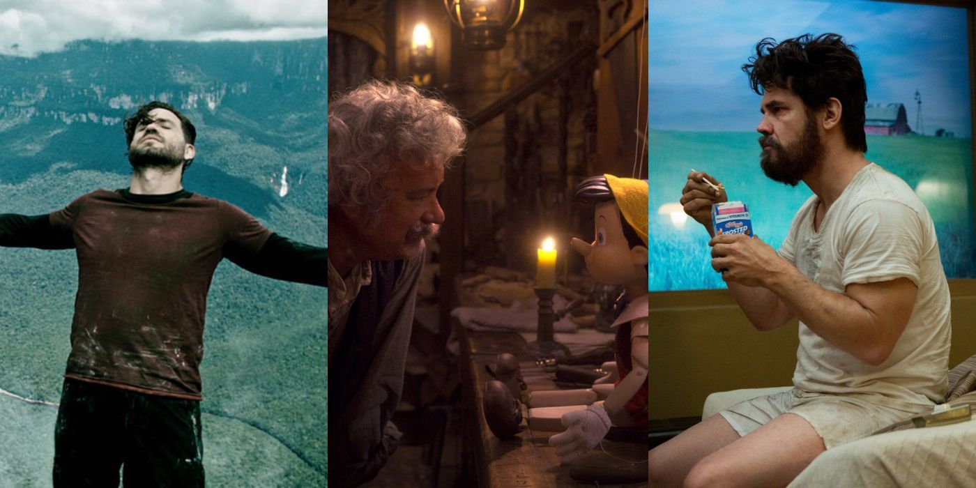 Point Break (falling backward skydiving), Pinocchio (Tom Hanks looking at Pinocchio), Old Boy (Sitting on bed eating cereal)