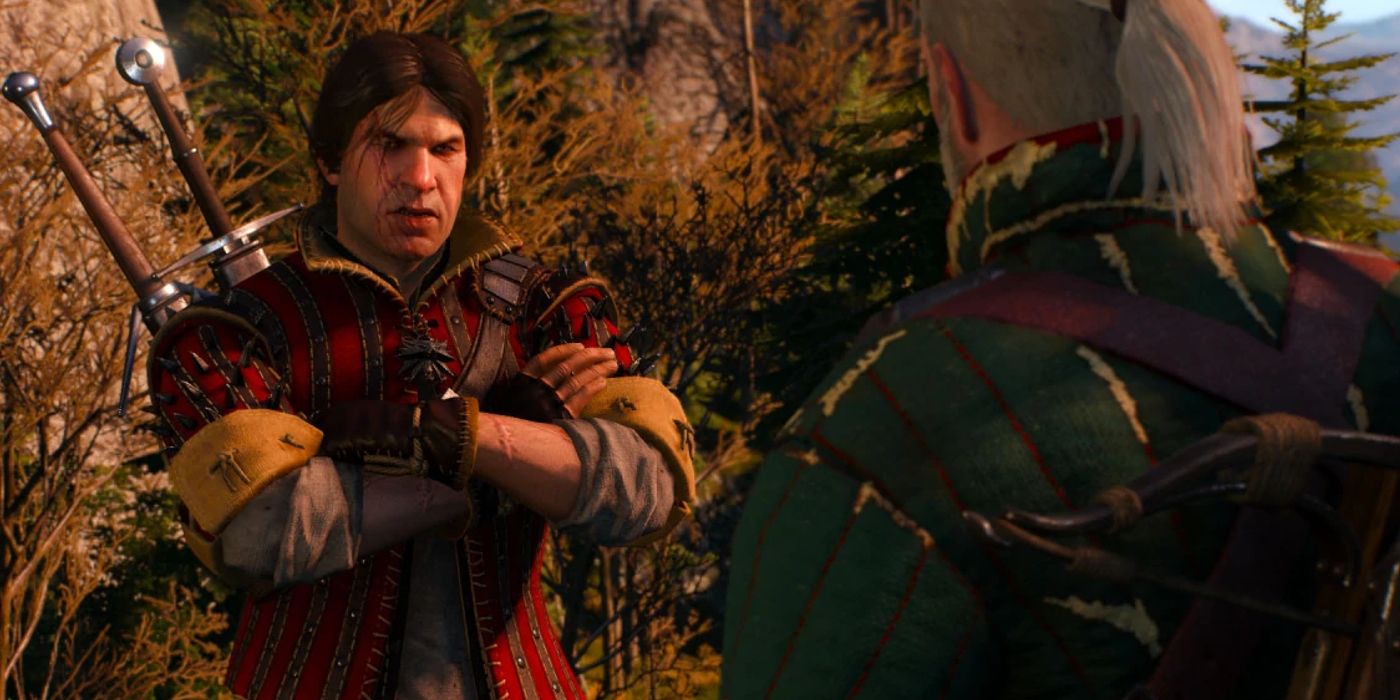 A conversation in the To Bait a Forktail mission in Witcher 3