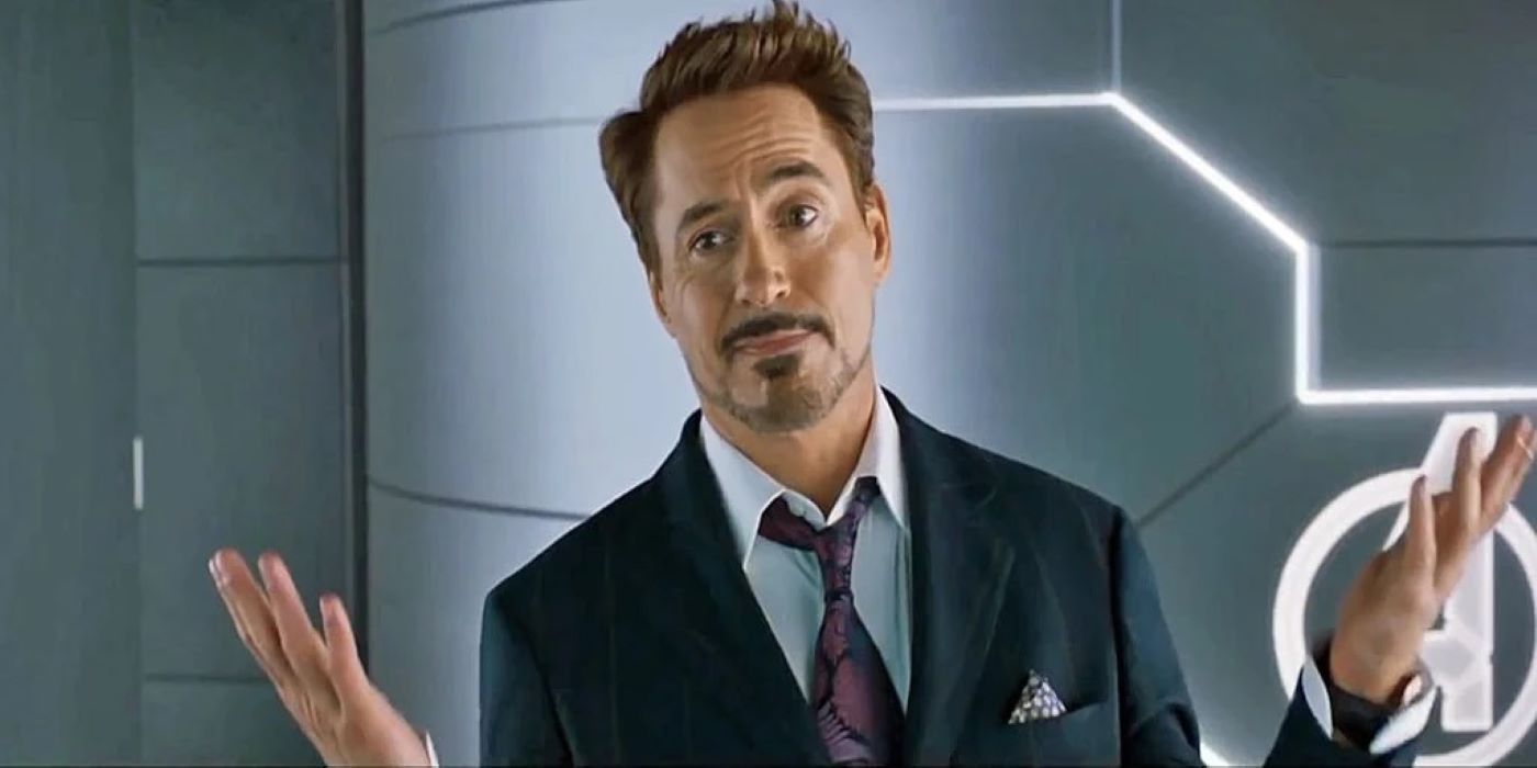 Tony Stark shrugging