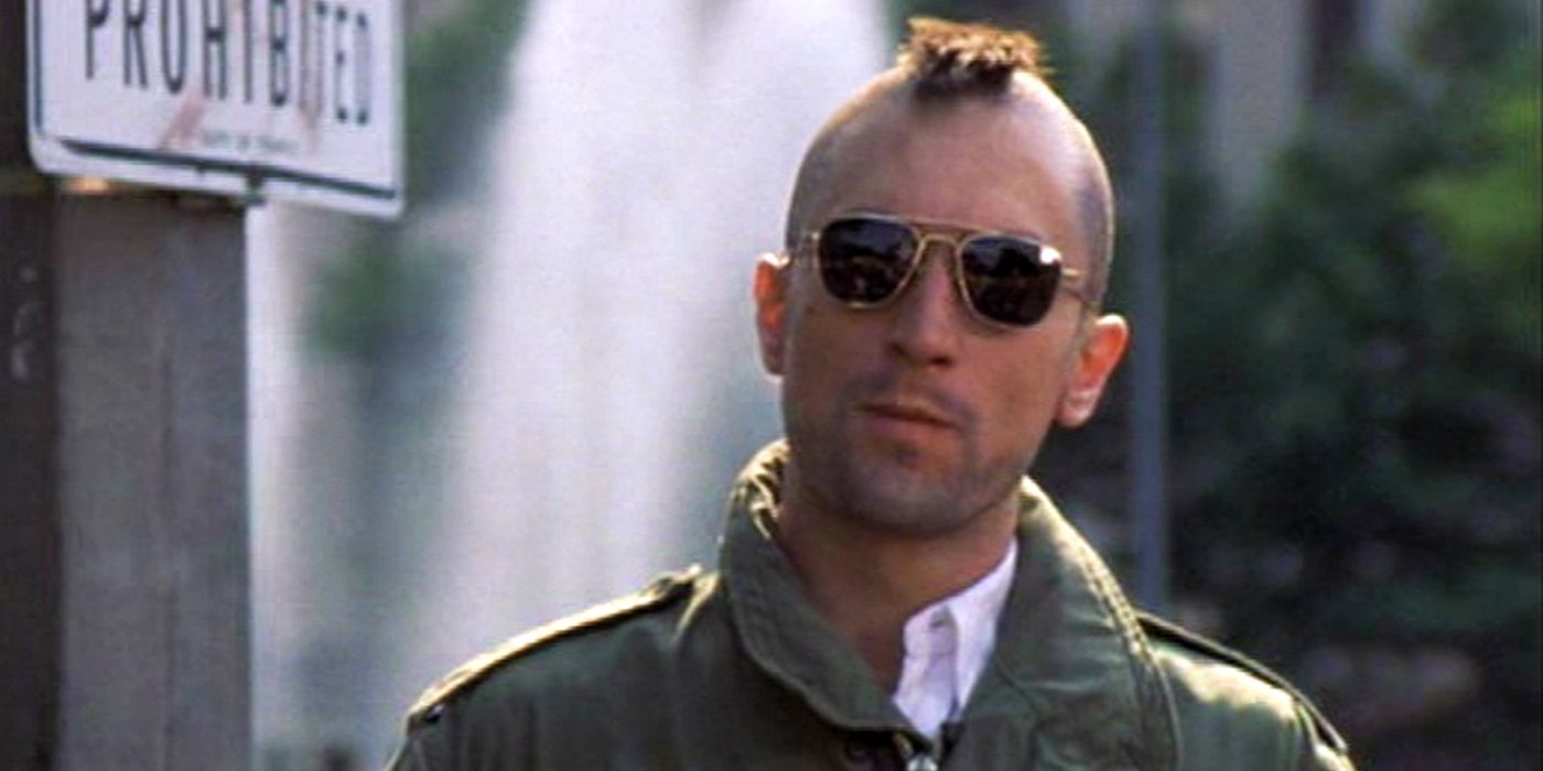 Travis Bickle com um moicano em Taxi Driver