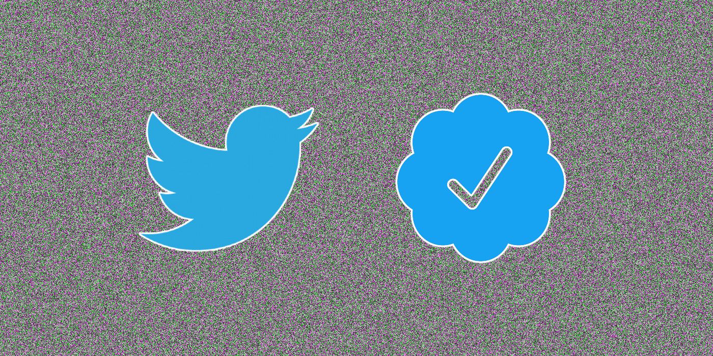 Twitter logo with blue check on custom background