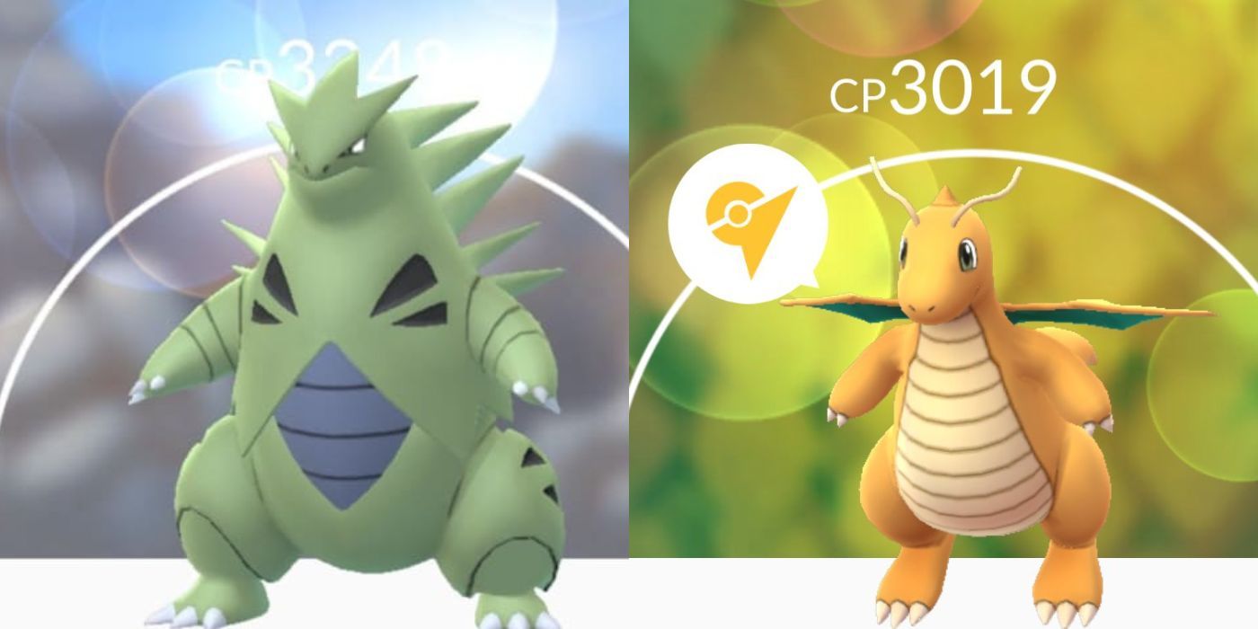 Tyranitar and Dragonite pokemon go