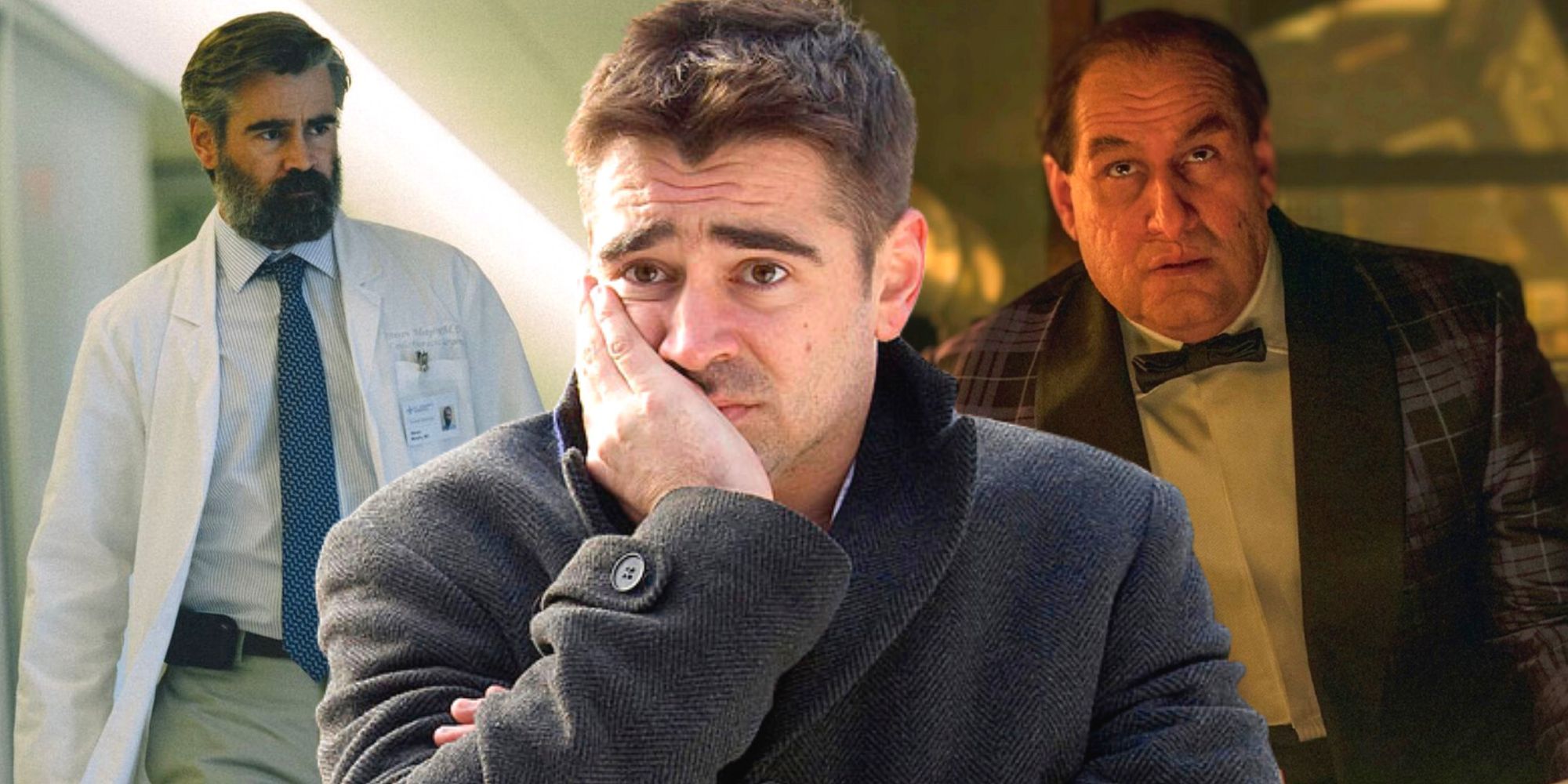 Colin Farrell in The Killing of a Sacred Deer, In Bruges, and The Batman