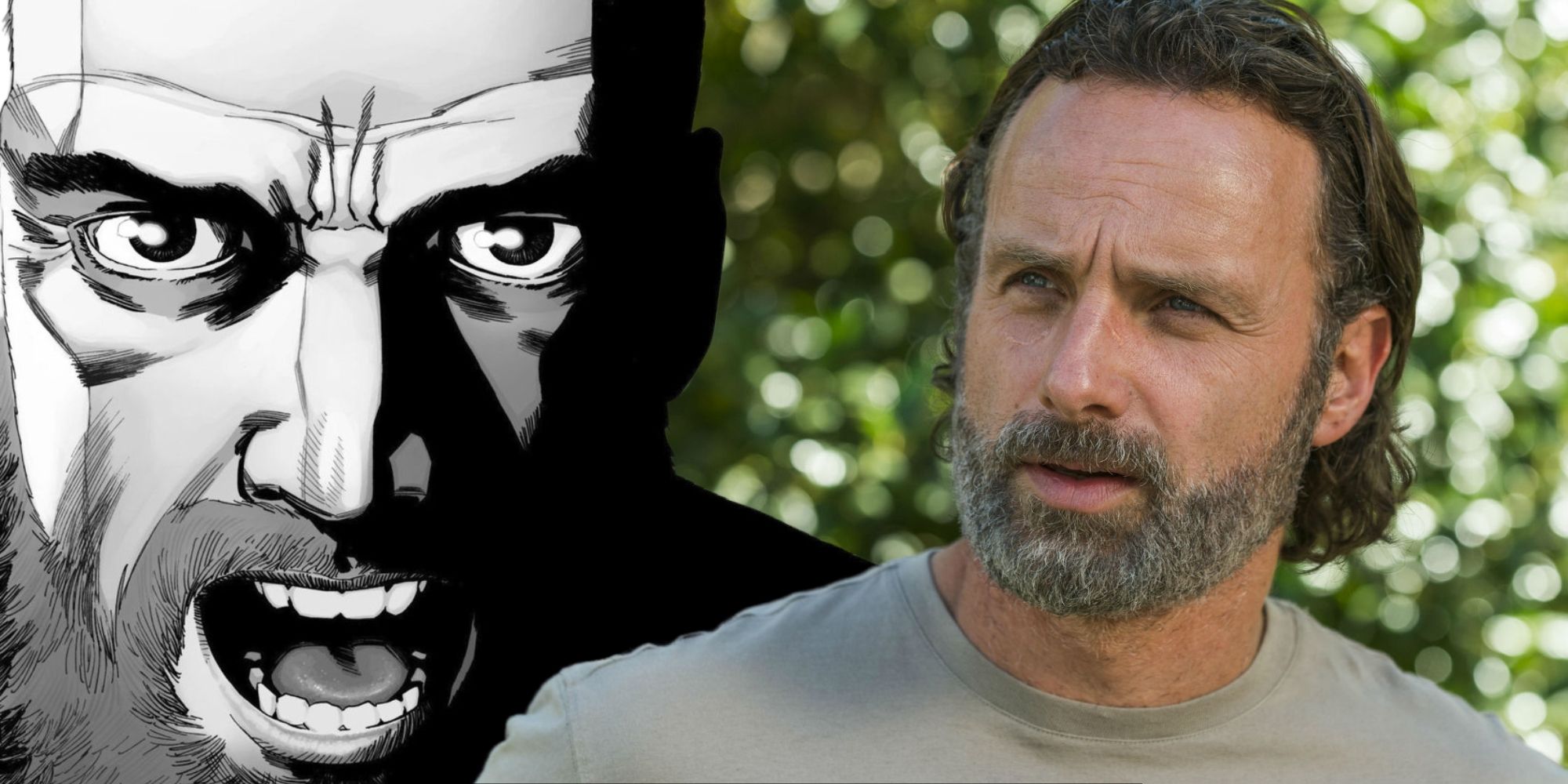 Rick Grimes in Robert Kirkman's The Walking Dead comic and portrayed by Andrew Lincoln in the TV show