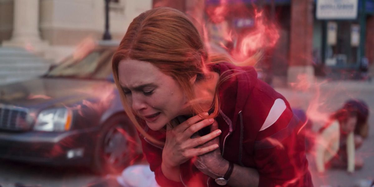 An image of a suffering Wanda Maximoff from Wandavision is shown.