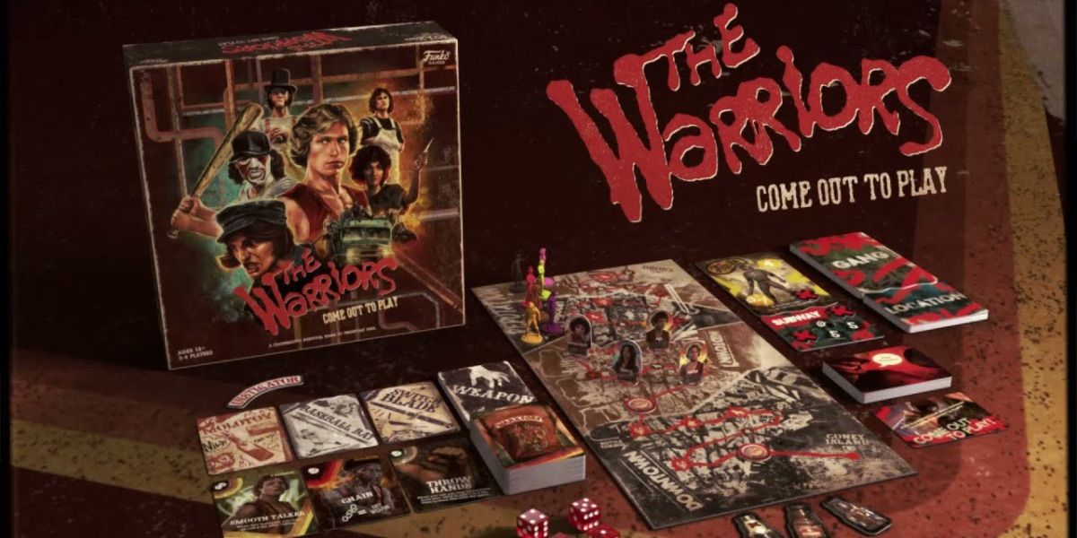 O conteúdo e a caixa do jogo de tabuleiro Warriors 